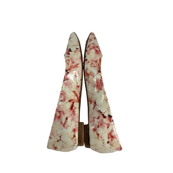 Alice + Olivia Flats Womens 39 Hudson Pink Floral Patent Leather Pointed Toe - Picture 5 of 8